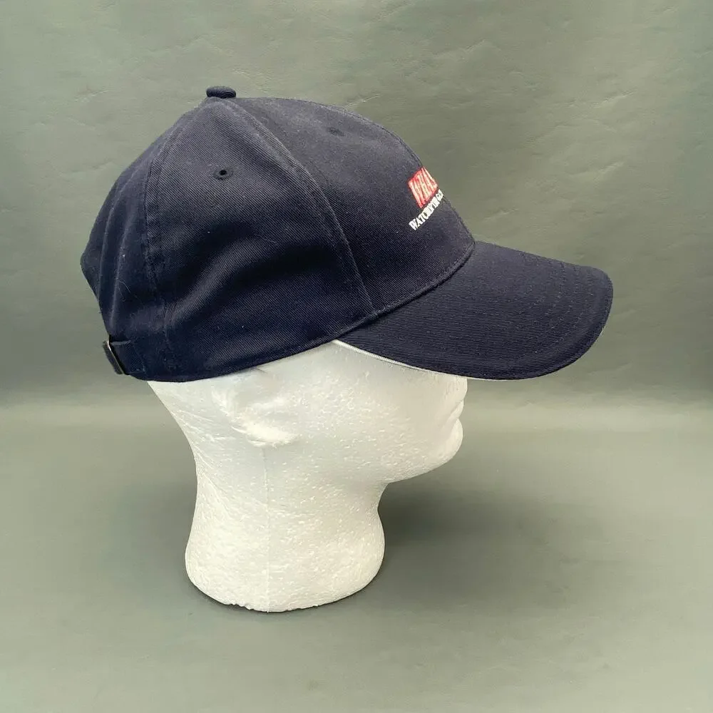 Vintage 2002 Budweiser Whassup Hat Cap Drew Pearson Anheuser Busch Navy Blue